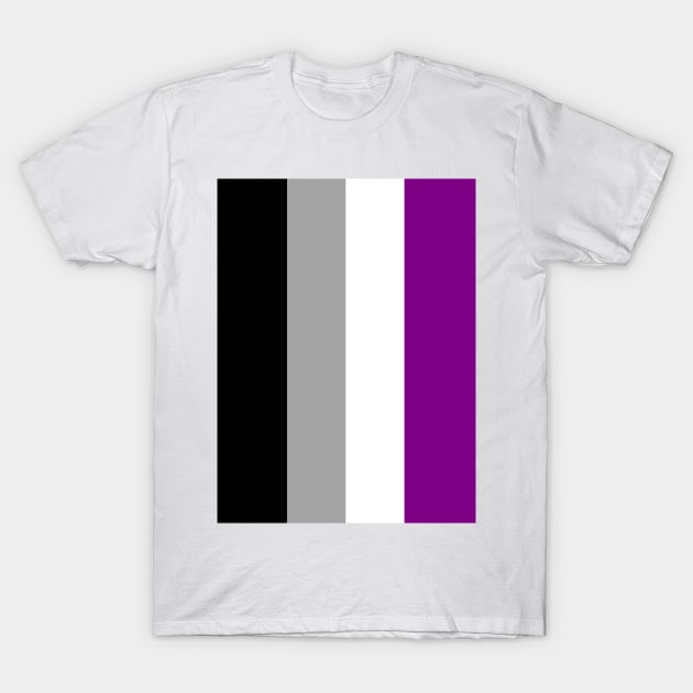 Proud Asexual Pride Flag (Proud LGBTQ+ Community Pride Flag) T-Shirt by Teeworthy Designs